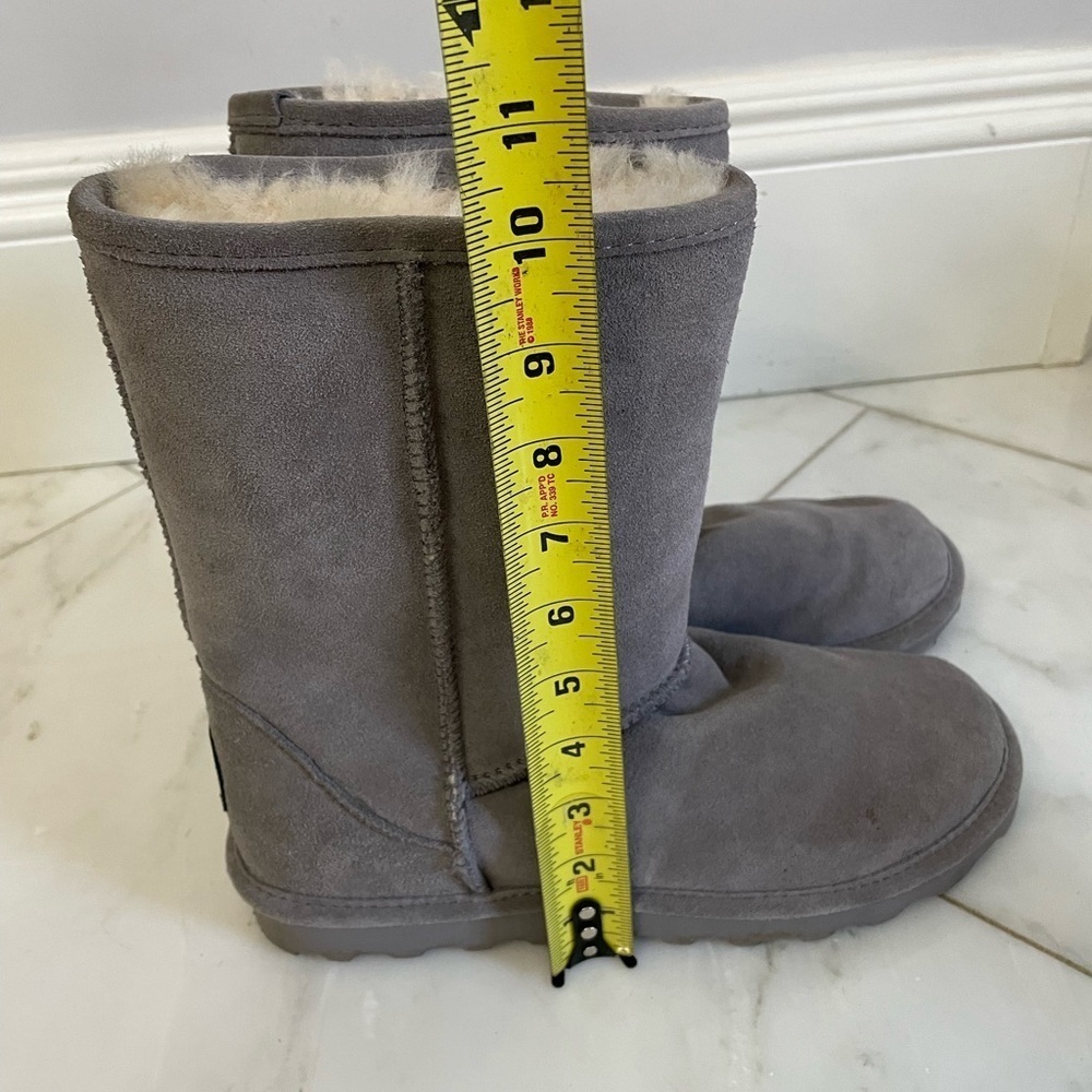 BearPaw, women’s size 10 gray sheepskin suede leather fleece line comfort boots - Picture 14 of 15
